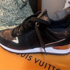 Louis Vuitton Black and Brown Monogram Sneakers